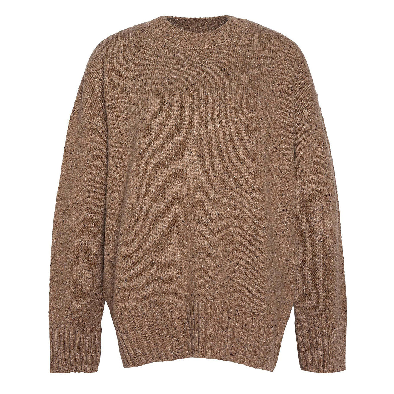 Barbour Womens Lavensdale Crew Knitted Jumper Honey - The Sporting Lodge