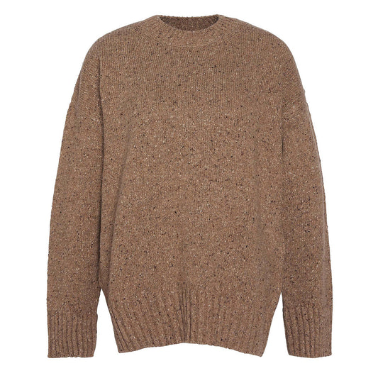Barbour Womens Lavensdale Crew Knitted Jumper Honey - The Sporting Lodge
