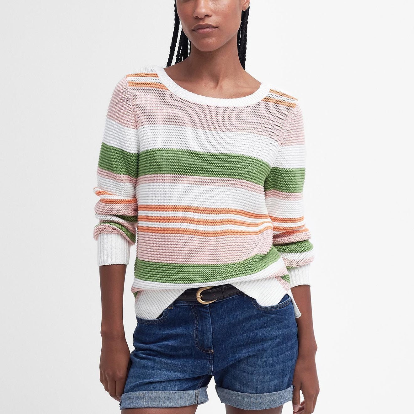Barbour Womens Littlehampton Knitted Sweater Multi Stripe - The Sporting Lodge