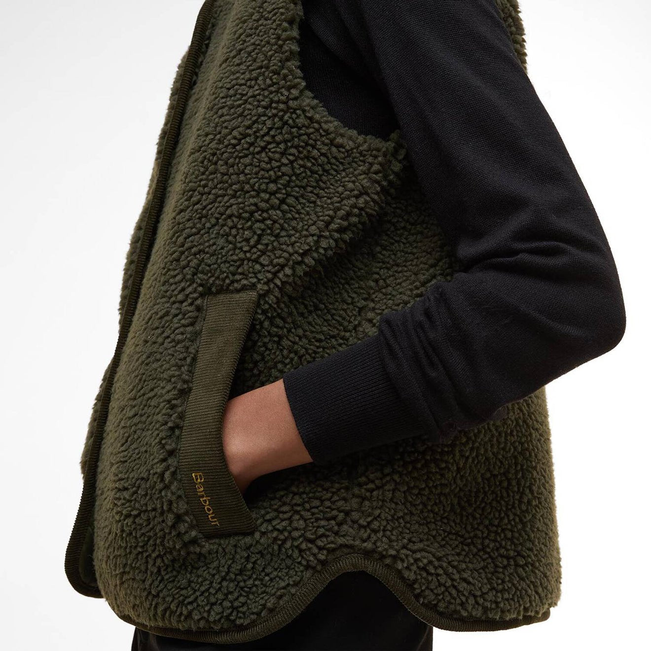 Barbour Womens Luciana Fleece Gilet Olive - The Sporting Lodge