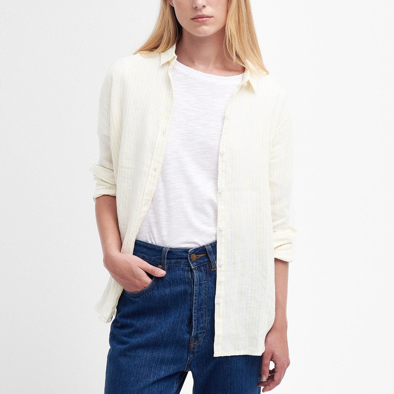 Barbour Womens Marine Relaxed Shirt Lemonade - The Sporting Lodge