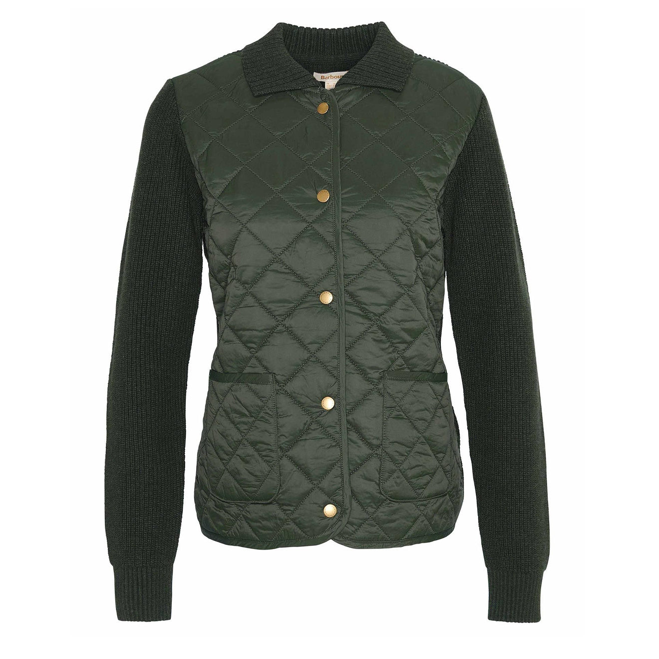 Barbour Womens Moors Knitted Cardigan Olive - The Sporting Lodge