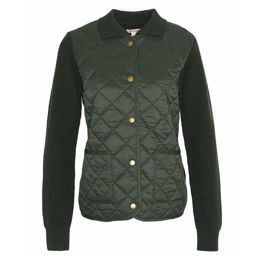 Barbour Womens Moors Knitted Cardigan Olive - The Sporting Lodge