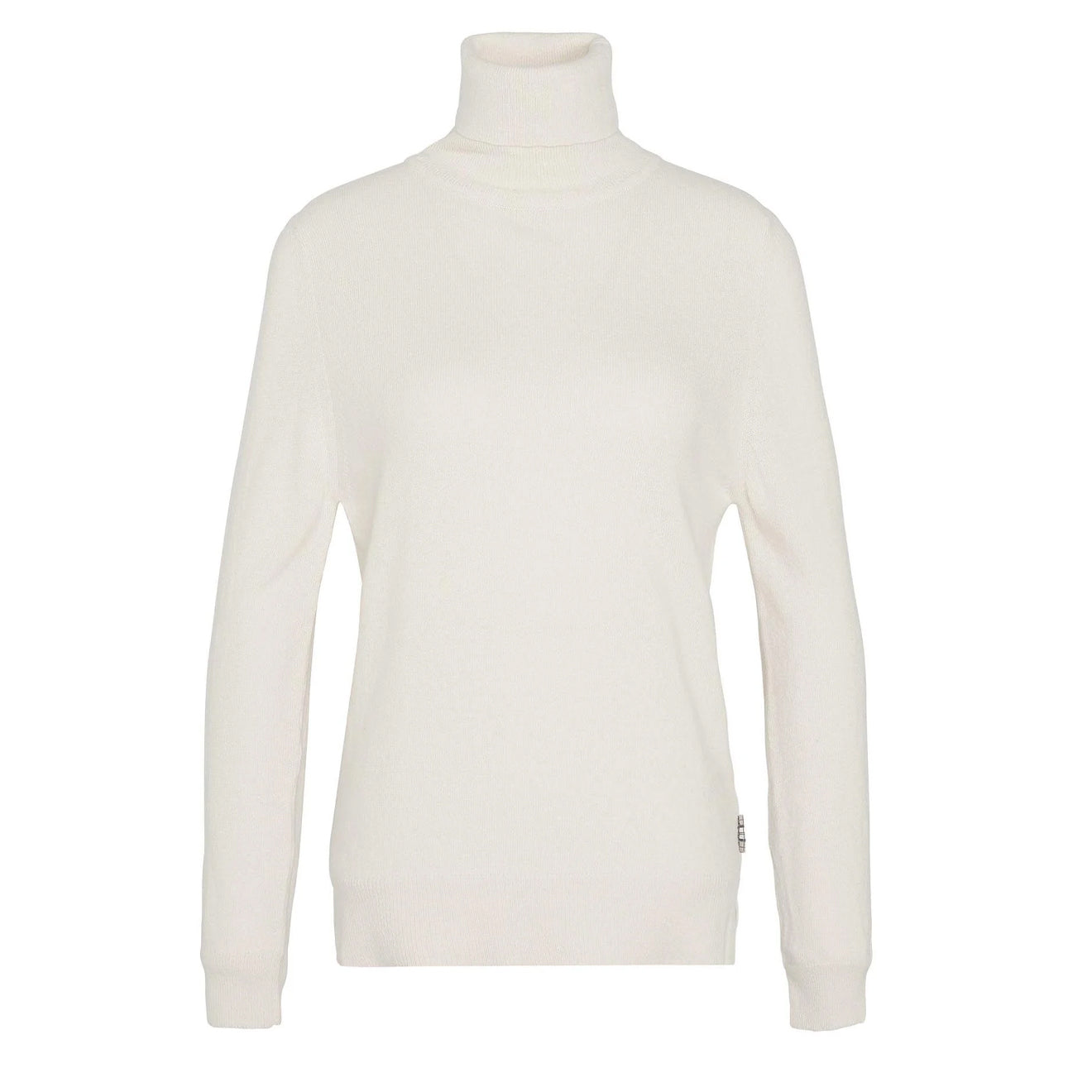 Barbour Womens Pendle Roll Collar Knitted Jumper Ecru / Hessian Tartan - The Sporting Lodge