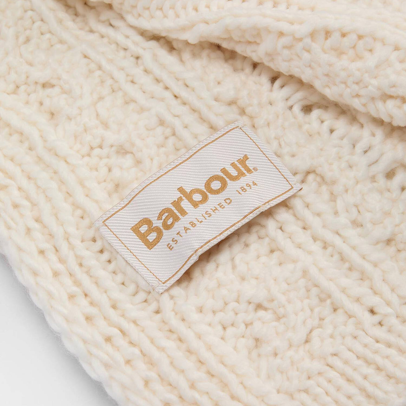 Barbour Womens Penshaw Beanie & Scarf Gift Set Cloud
