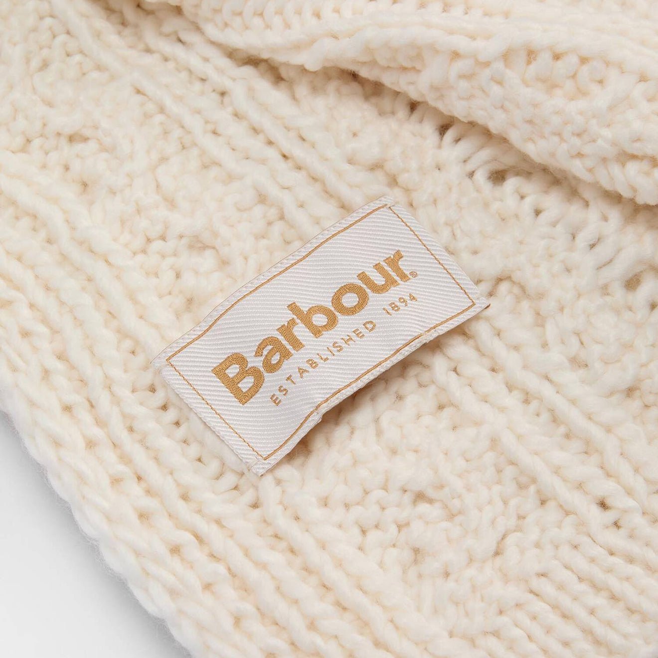Barbour Womens Penshaw Beanie & Scarf Gift Set Cloud - The Sporting Lodge