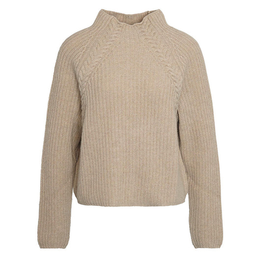 Barbour Womens Rhonda Knitted Jumper Honey - The Sporting Lodge