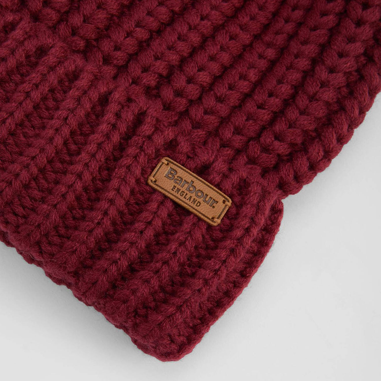 Barbour Womens Saltburn Beanie Hat Biking Red