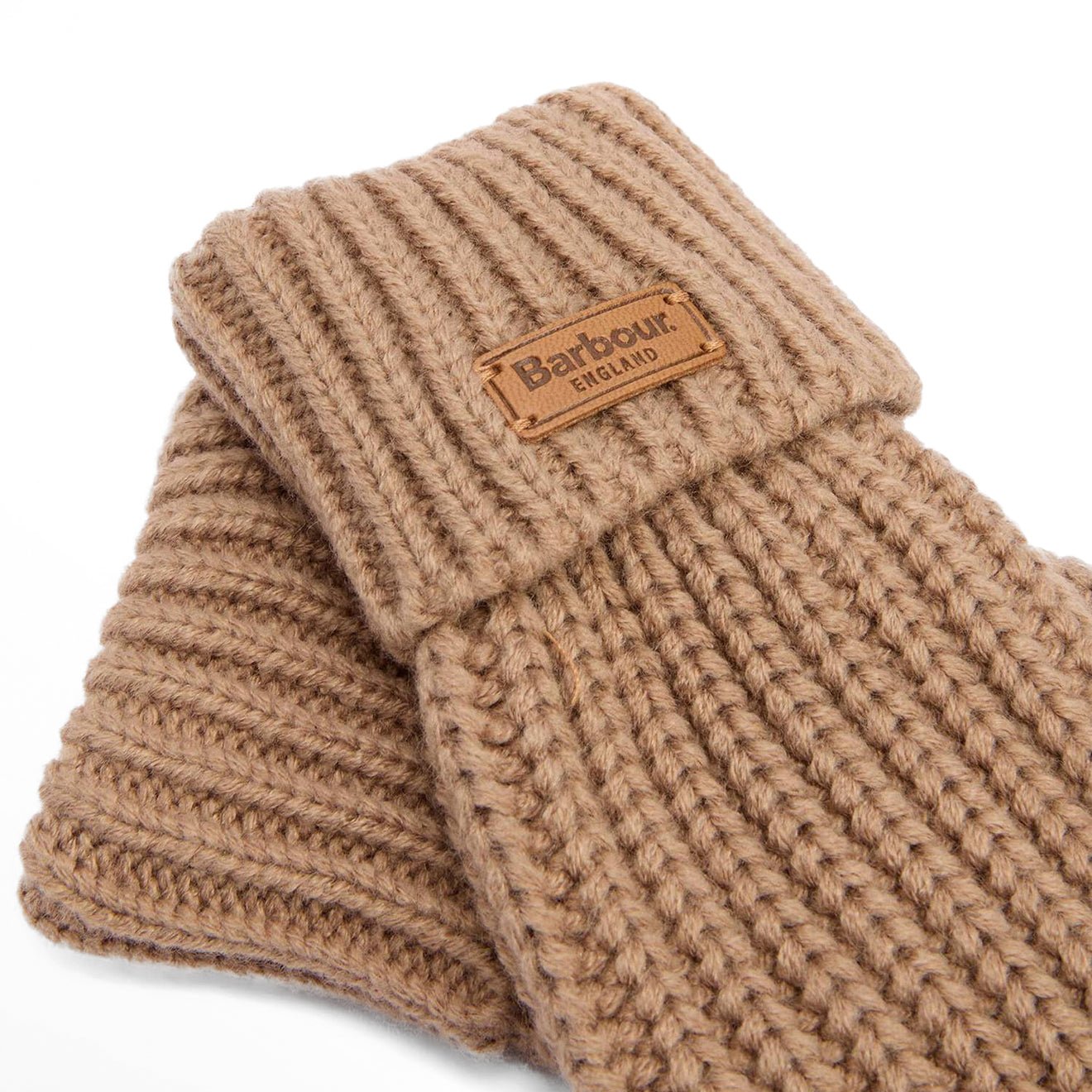 Barbour Womens Saltburn Knitted Gloves Mink - The Sporting Lodge