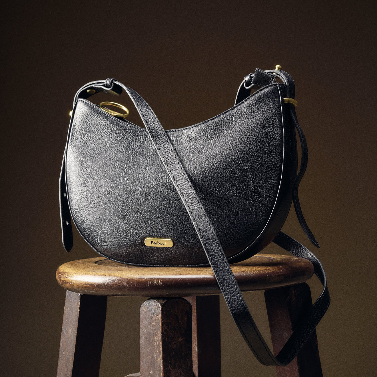 Barbour Womens Sorrel Leather Sling Black