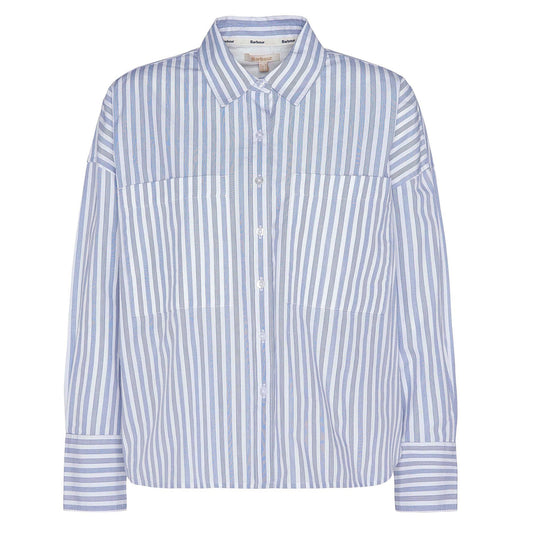Barbour Womens Violetta Shirt Chambray Stripe - The Sporting Lodge