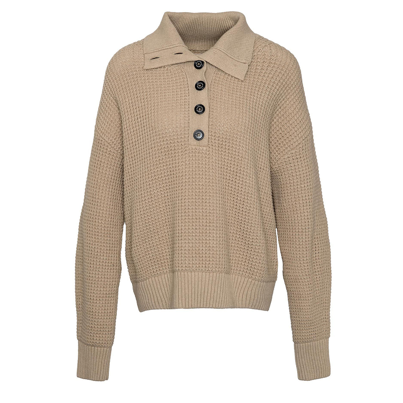 Barbour Womens Woodside Knitted Jumper Oatmeal - The Sporting Lodge