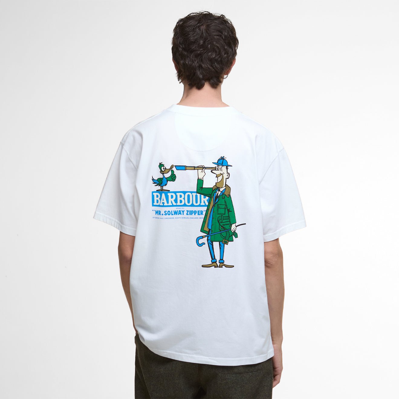 Barbour 'Mr Solway' Oversized Graphic T-Shirt White - The Sporting Lodge
