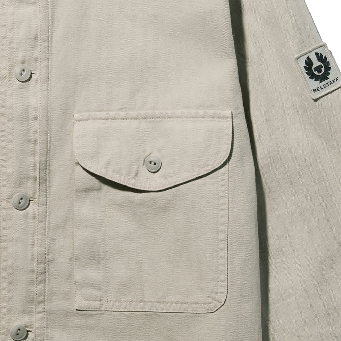Belstaff CS60 Overshirt Stone Beige - The Sporting Lodge