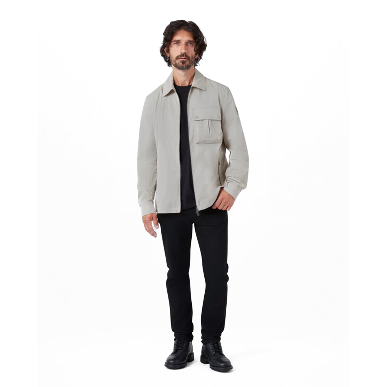 Belstaff Drome Overshirt Cement Grey - The Sporting Lodge