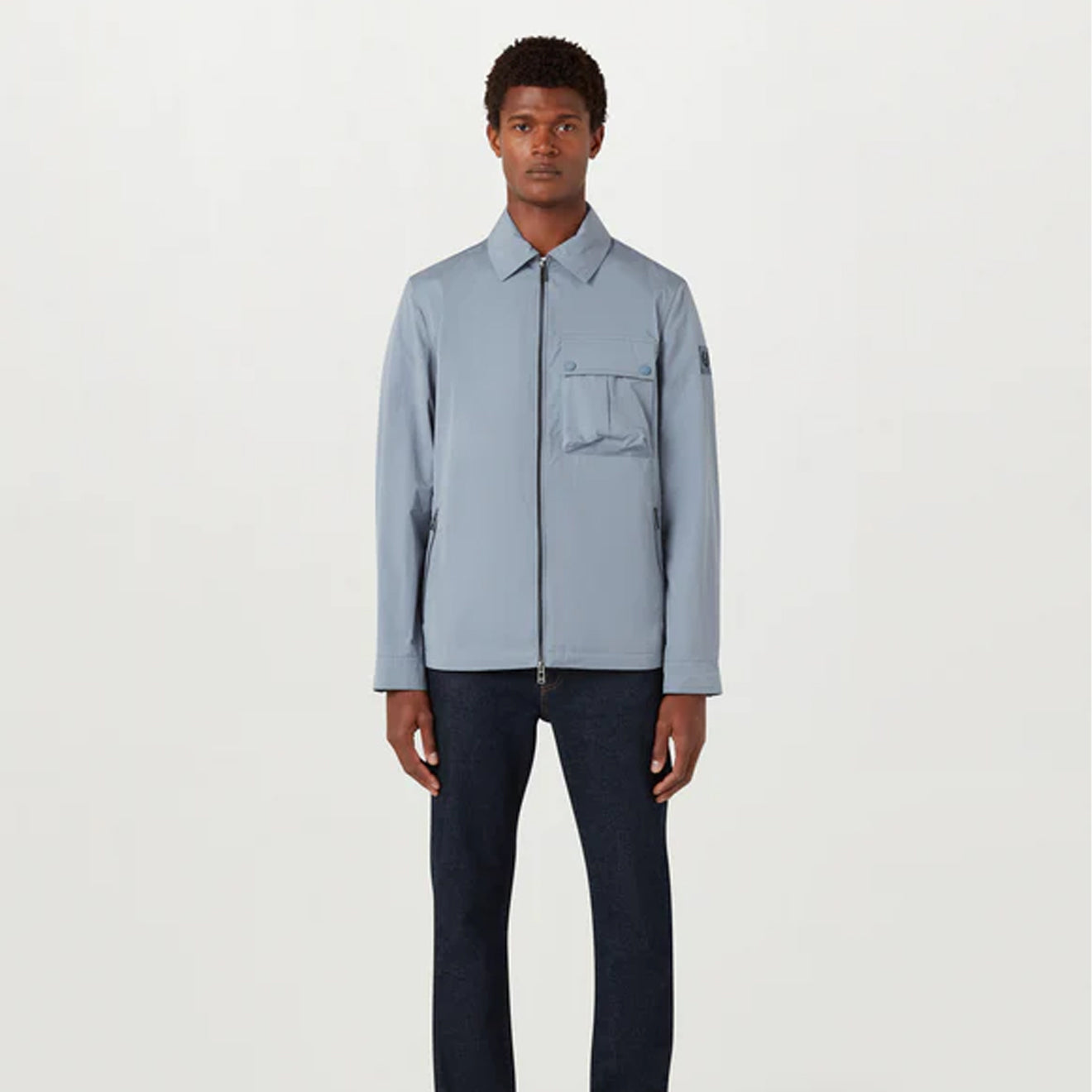 Belstaff Drome Overshirt Blue Flint - The Sporting Lodge