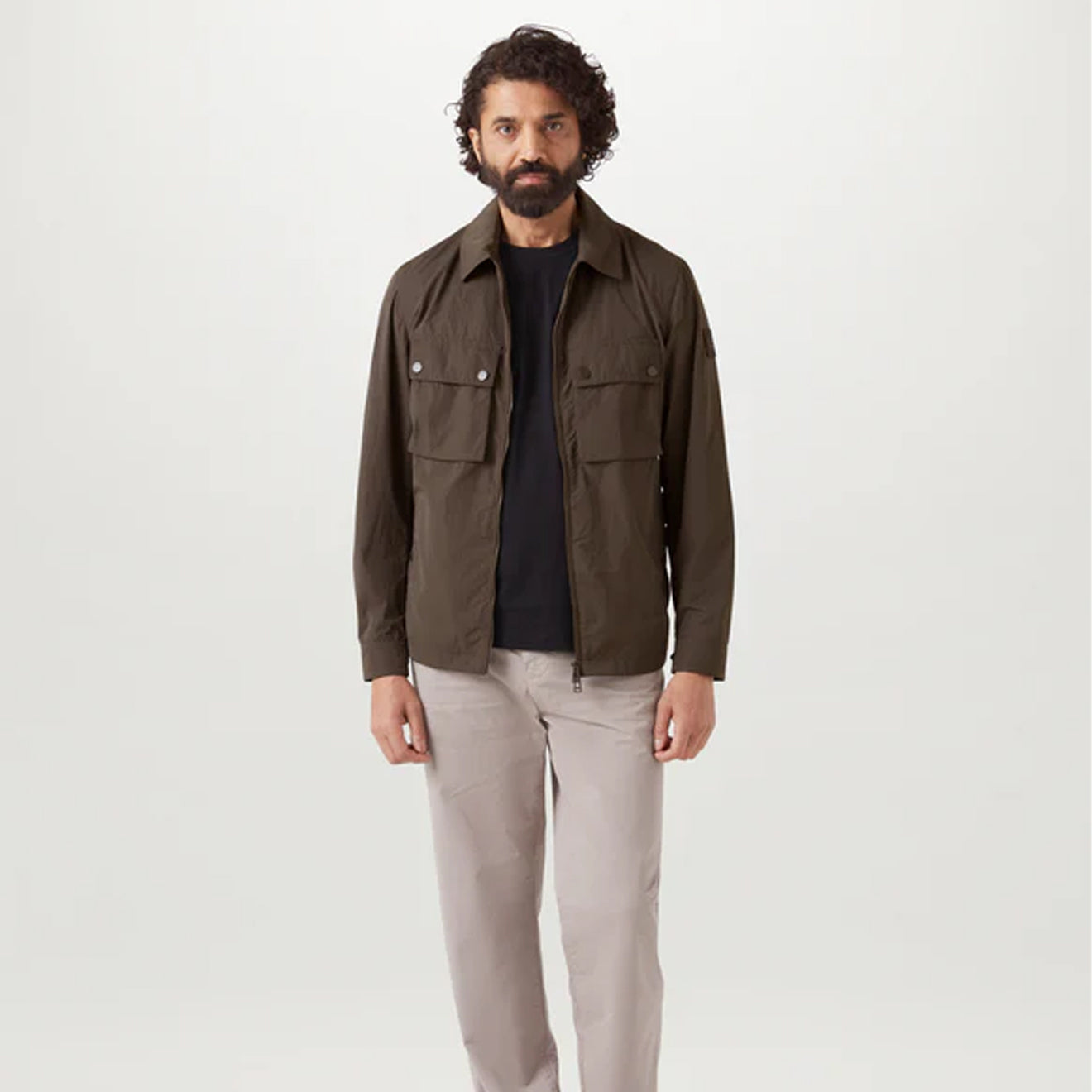 Belstaff Tourer Overshirt Army Olive - The Sporting Lodge