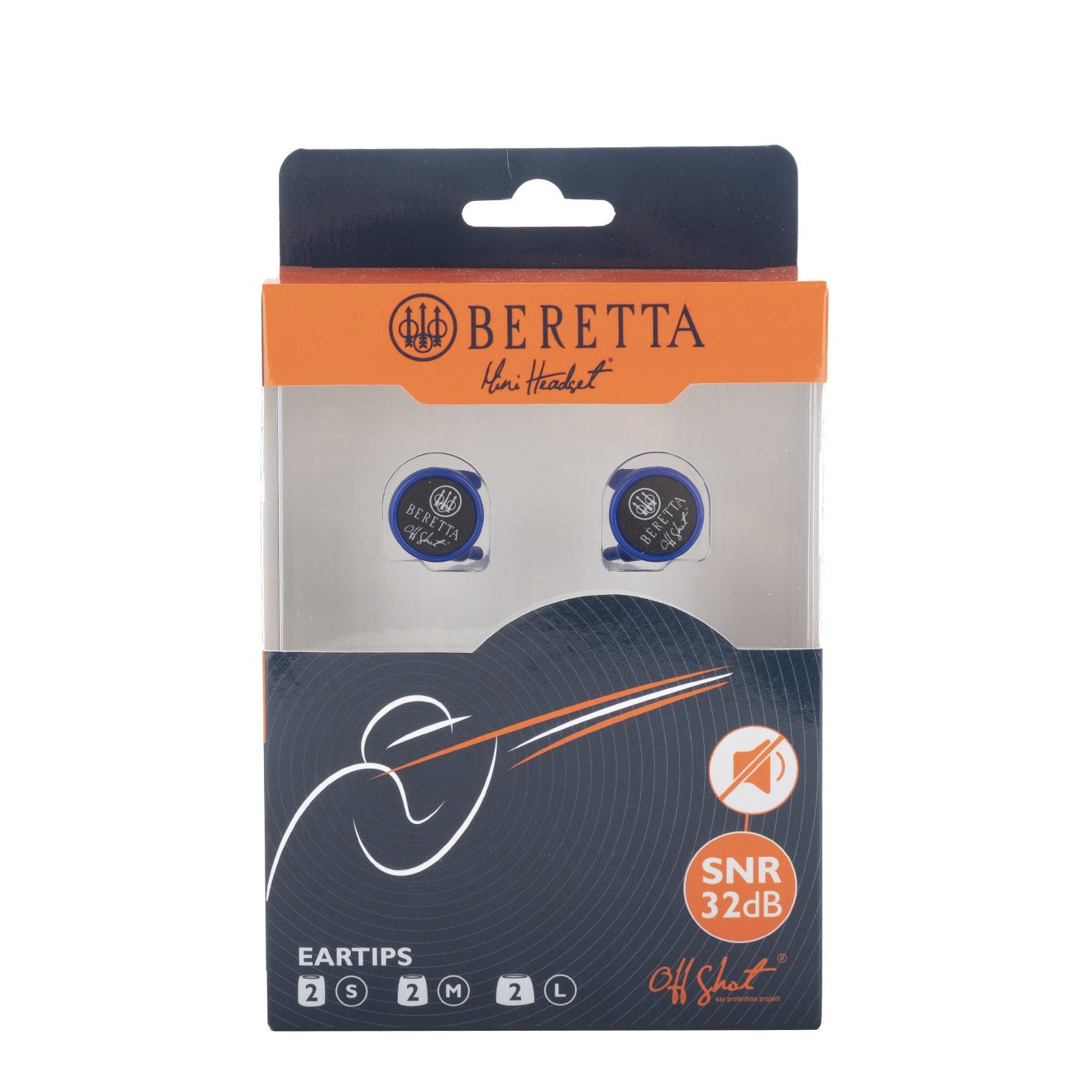 Beretta Mini Headset & Tips Kit Blue - The Sporting Lodge