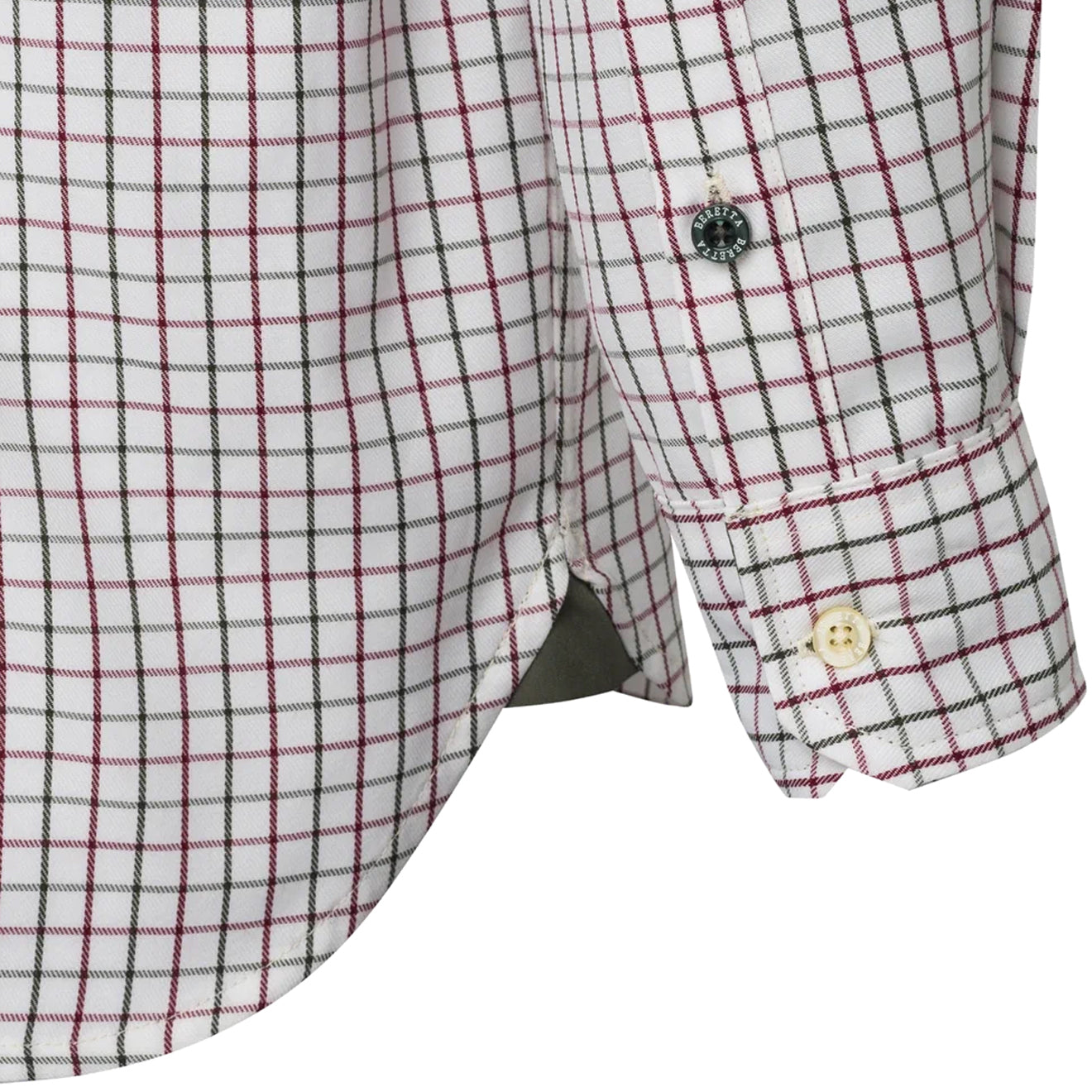 Beretta Charlow LS Shirt White & Green Check - The Sporting Lodge