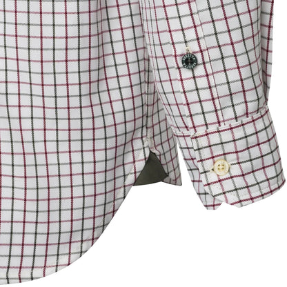 Beretta Charlow LS Shirt White & Green Check - The Sporting Lodge