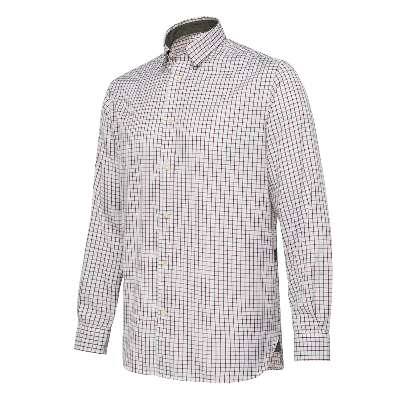 Beretta Charlow LS Shirt White & Green Check - The Sporting Lodge