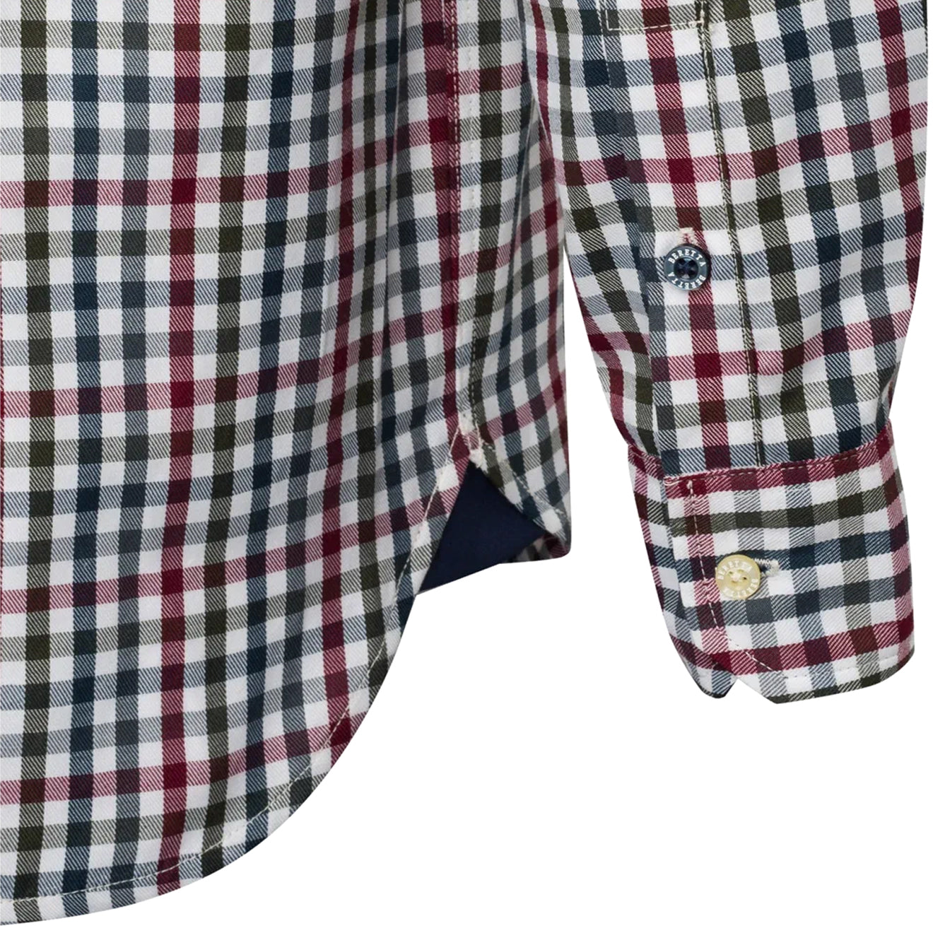 Beretta Ellis LS Shirt White / Bordeaux Check - The Sporting Lodge