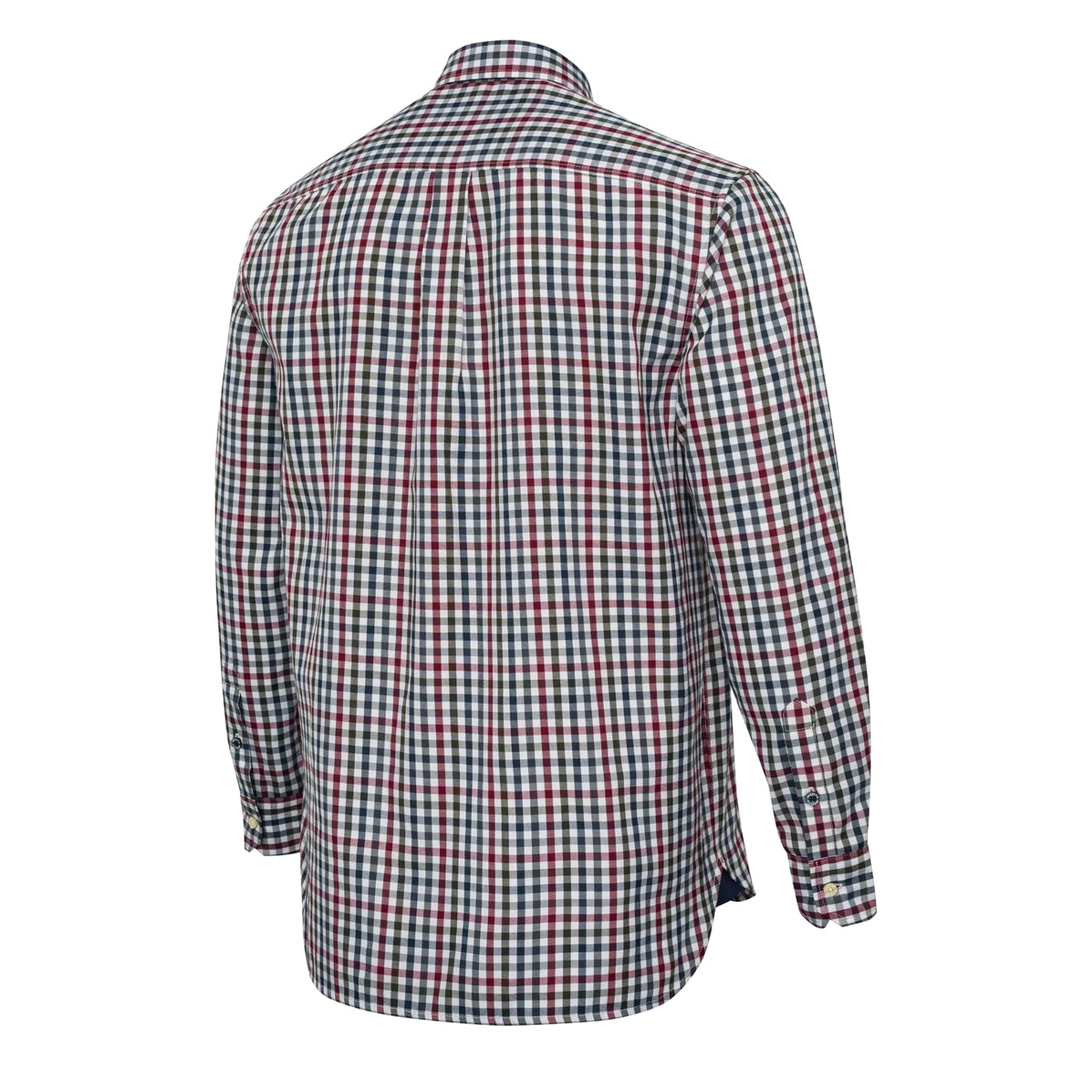 Beretta Ellis LS Shirt White / Bordeaux Check - The Sporting Lodge