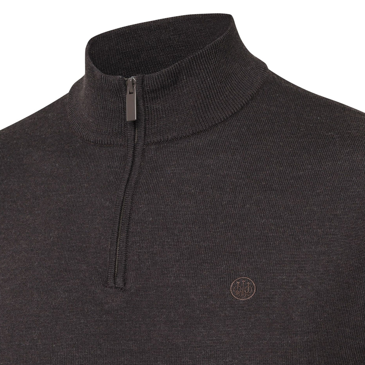 Beretta Merino Half Zip Sweater Brown Bark