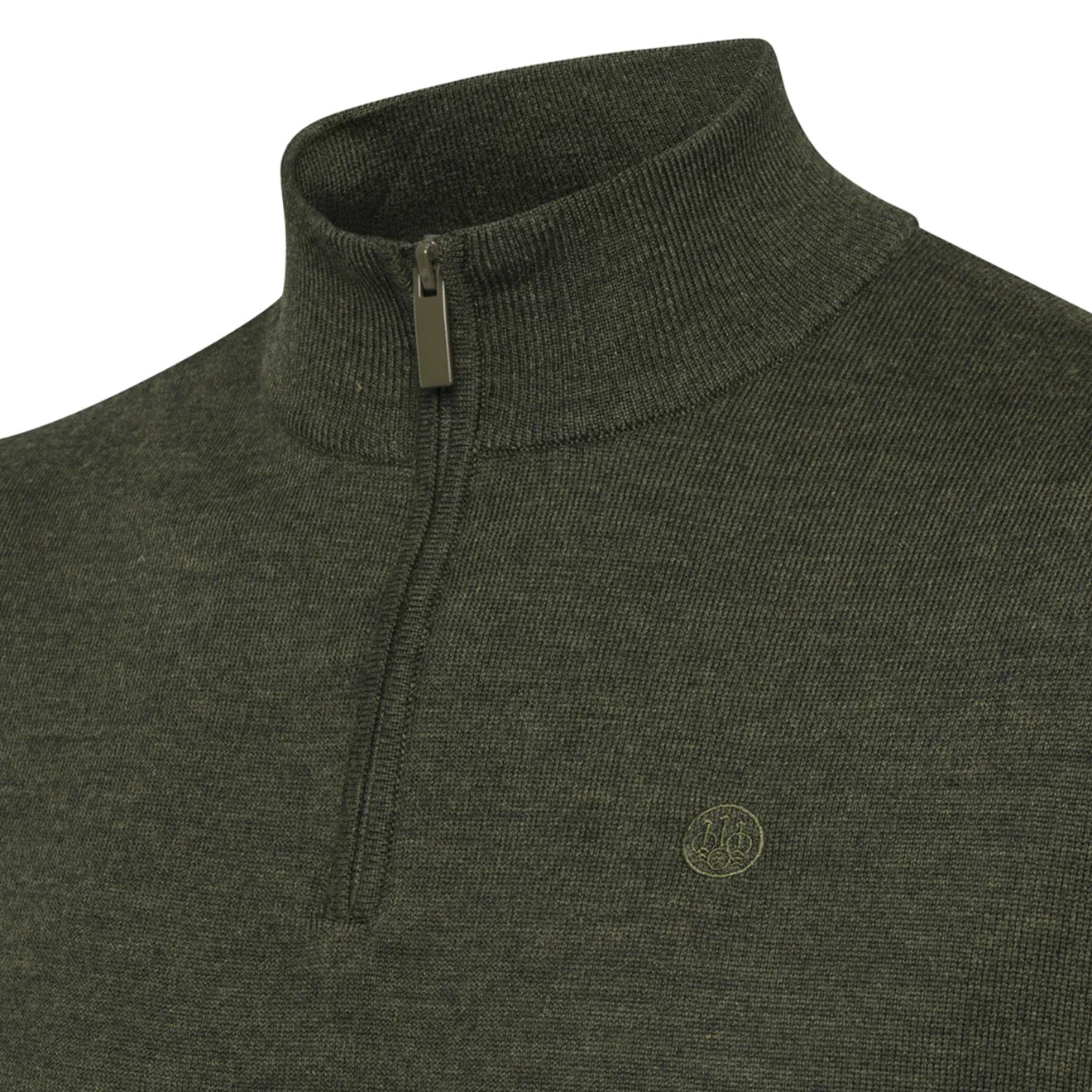 Beretta Merino Half Zip Sweater Green Moss - The Sporting Lodge