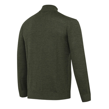 Beretta Merino Half Zip Sweater Green Moss - The Sporting Lodge