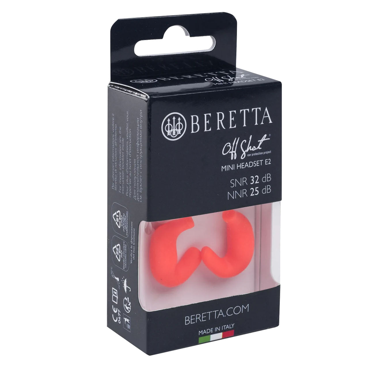 Beretta Mini Headset E2 Orange Fluo - The Sporting Lodge