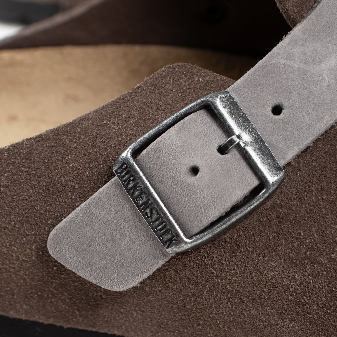 Birkenstock Boston Mixed Leather Reg Fit Concrete Gray - The Sporting Lodge