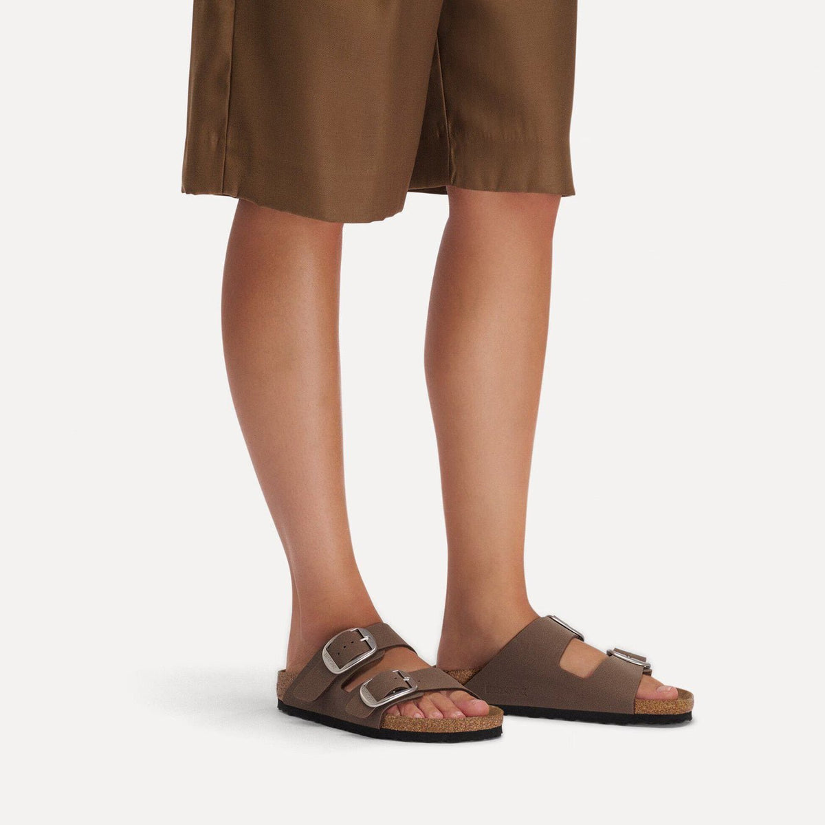 Birkenstock Womens Arizona Big Buckle Nubuck Sandal Mocca