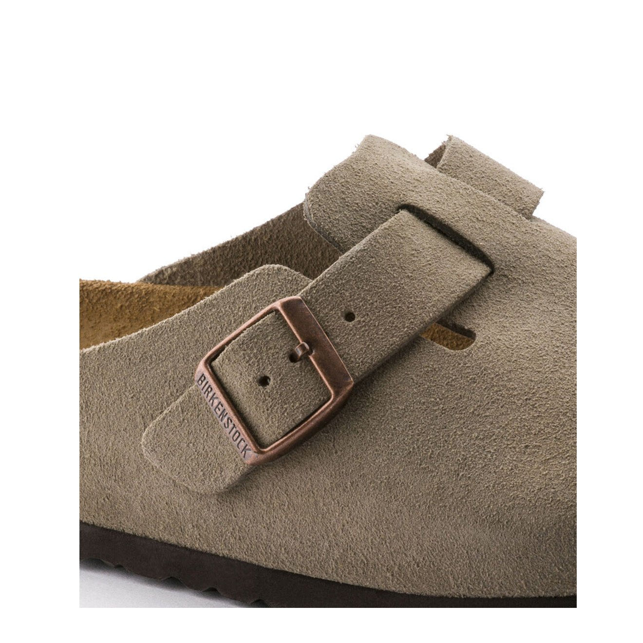 Birkenstock Womens Boston SFB VL Narrow Sandal Taupe - The Sporting Lodge