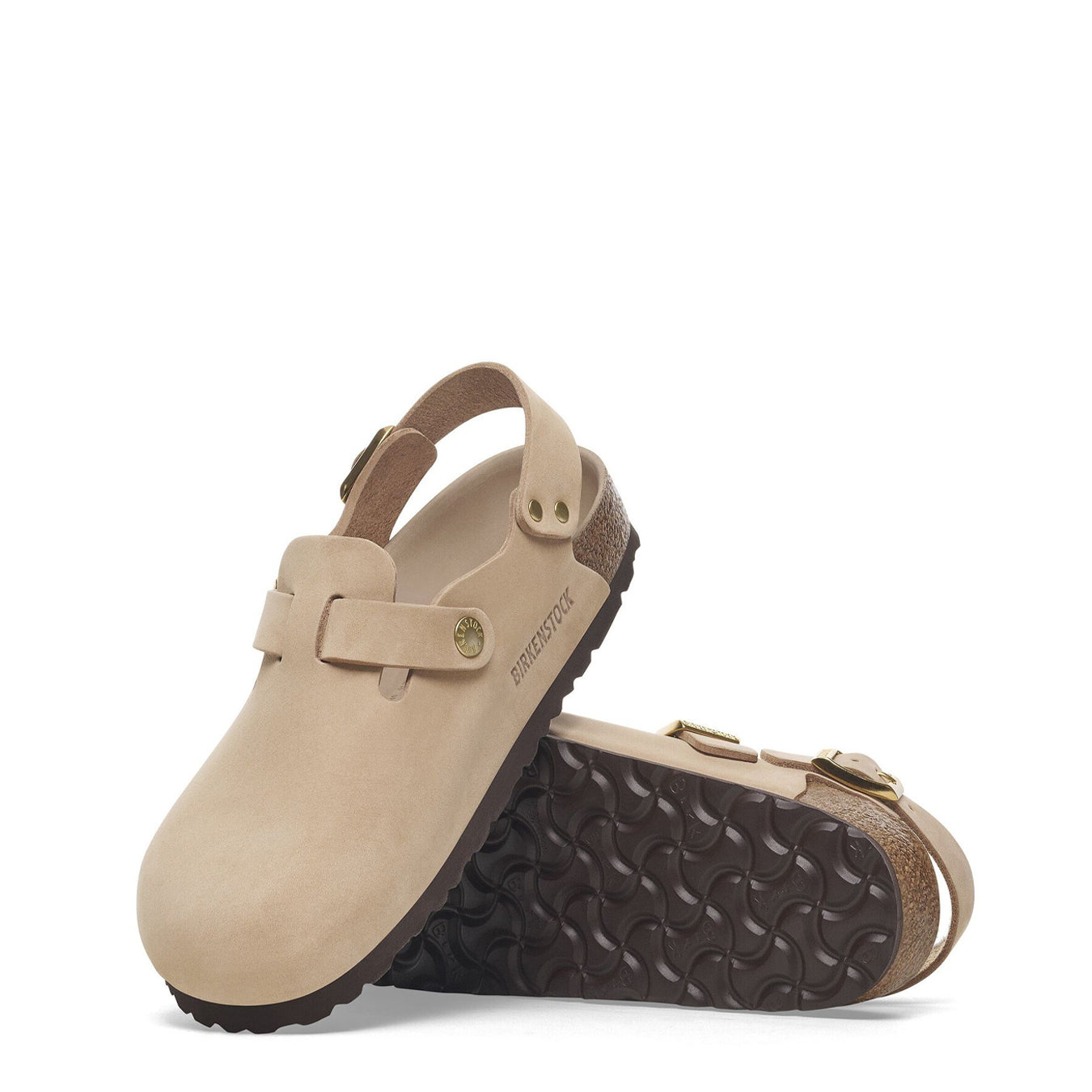 Birkenstock Womens Tokio II Nubuck Leather Narrow Fit Sandcastle