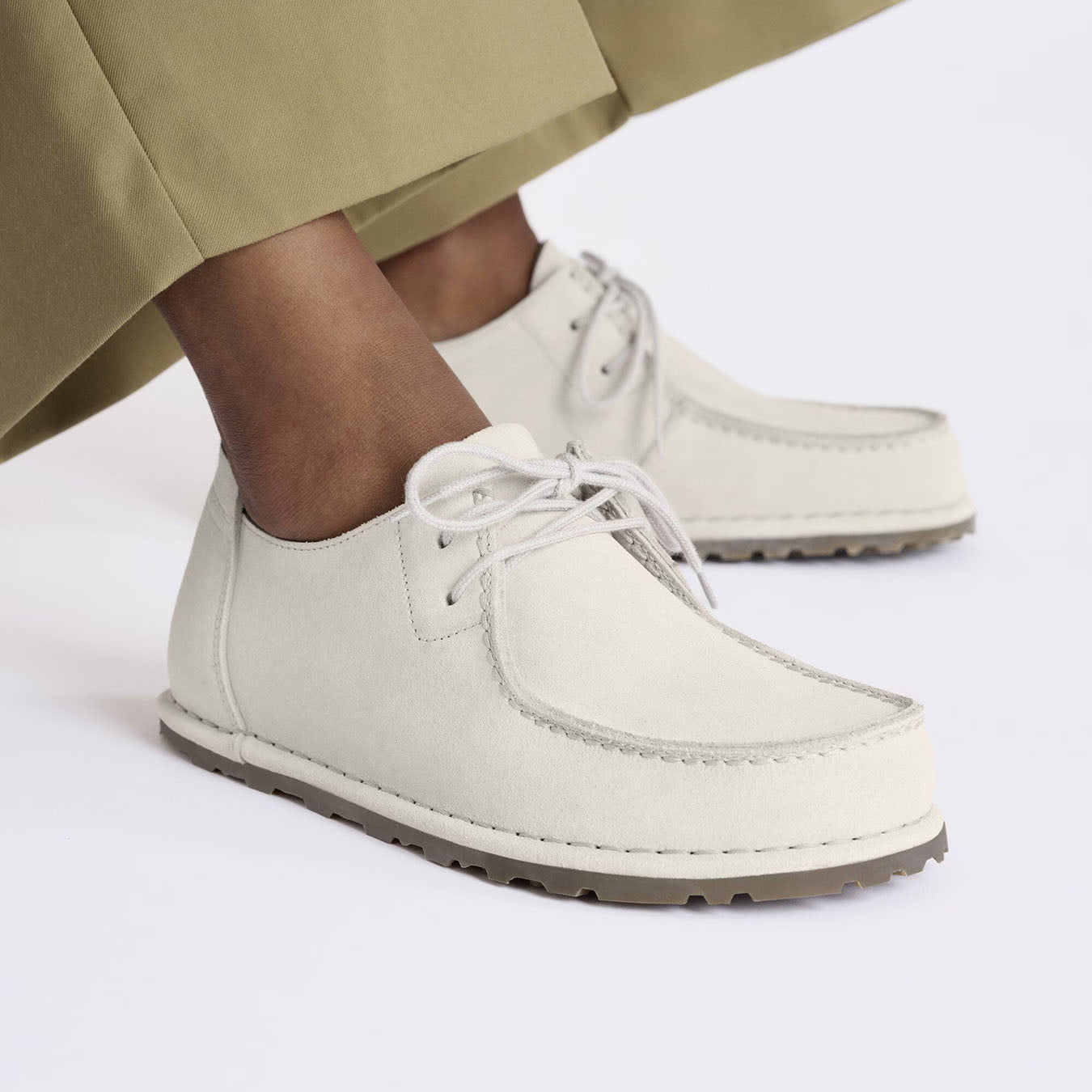 Birkenstock Womens Utti Lace Shoe Antique White - The Sporting Lodge