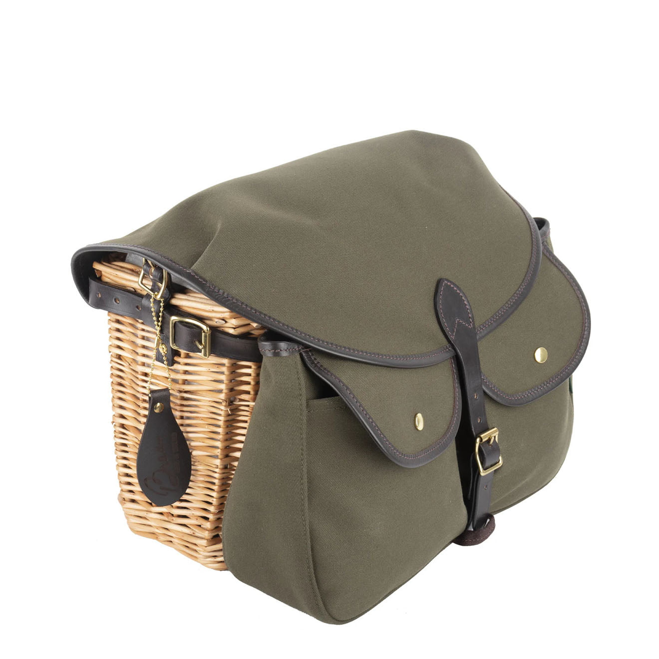 Brady Conway Creel Fishing Bag Olive / Brown - The Sporting Lodge