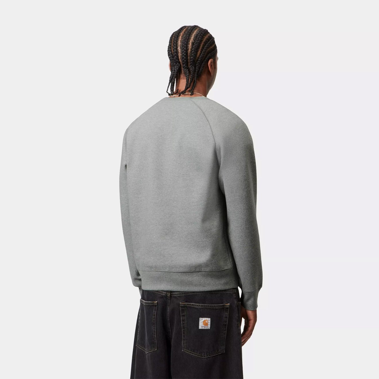 Carhartt WIP Chase Sweat Grey Heather / Gold - The Sporting Lodge