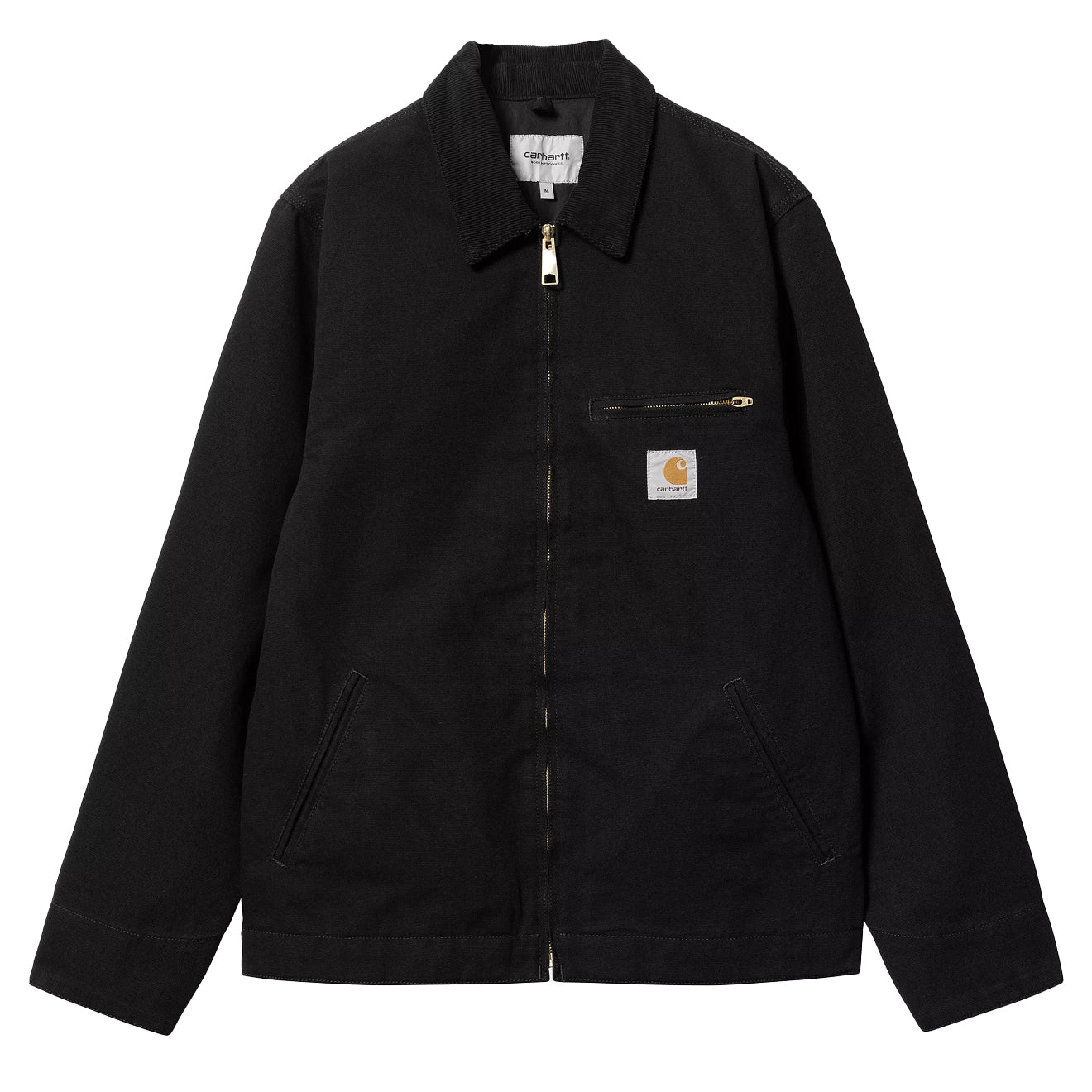 Carhartt WIP Detroit Jacket Black / Black Rinsed - The Sporting Lodge