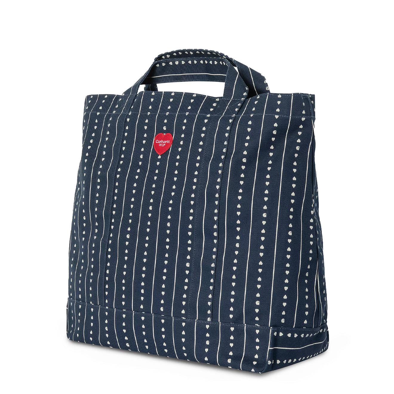 Carhartt WIP Drewe Tote Big Heart C Pinstripe / Ink / Natural - The Sporting Lodge