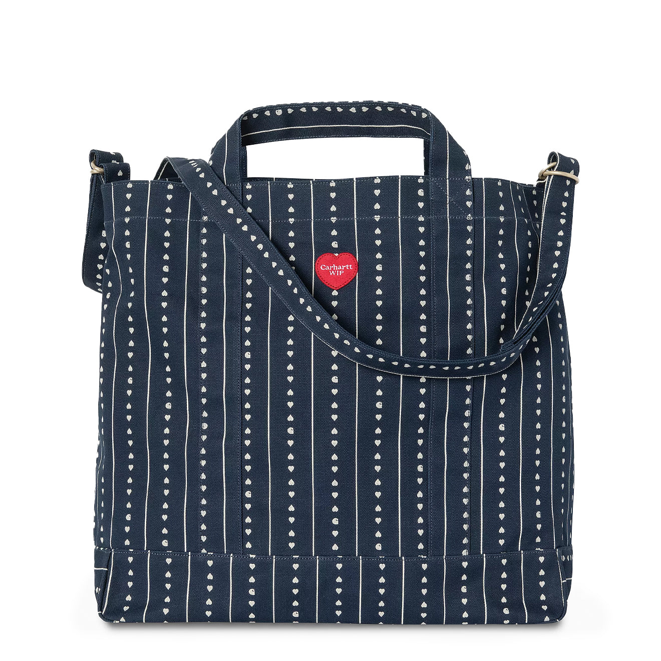 Carhartt WIP Drewe Tote Big Heart C Pinstripe / Ink / Natural - The Sporting Lodge