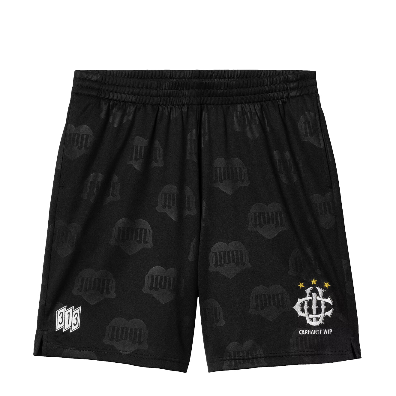 Carhartt WIP Harttes Football Short Heart Train Jacquard / Black - The Sporting Lodge