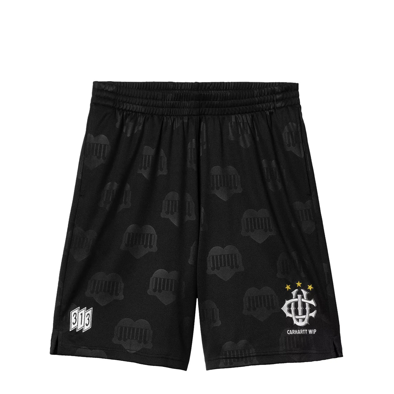 Carhartt WIP Harttes Football Short Heart Train Jacquard / Black - The Sporting Lodge