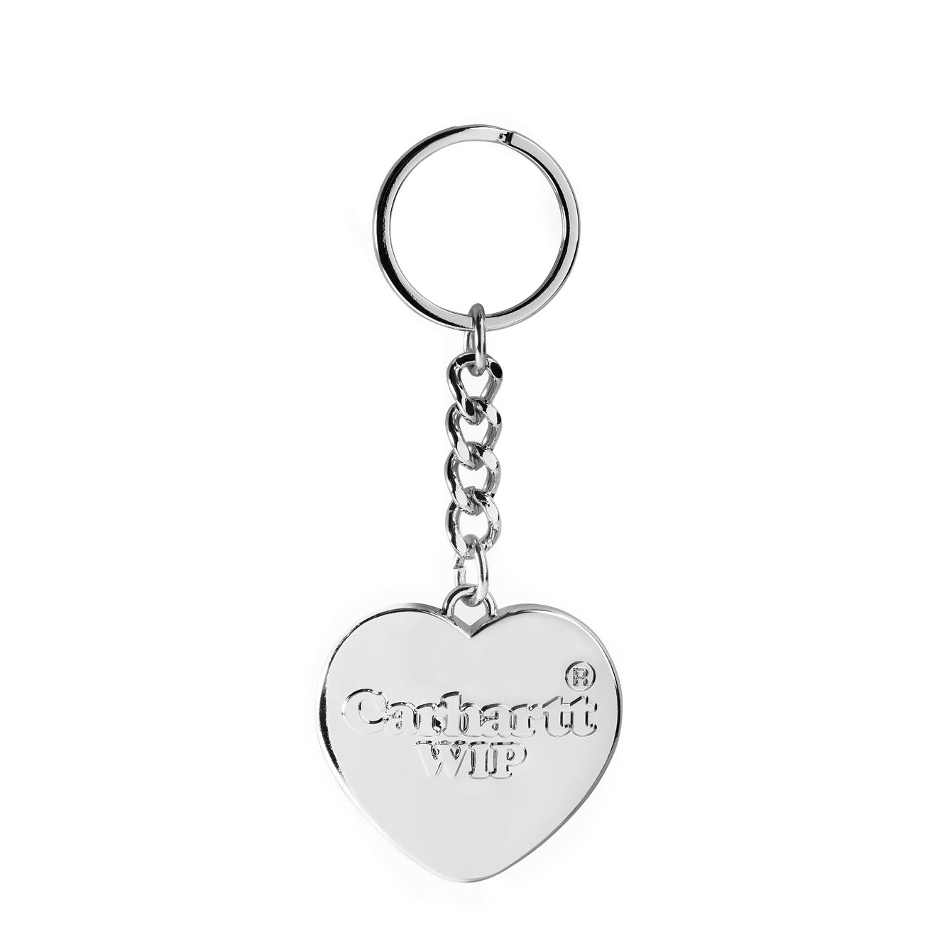 Carhartt WIP Heart Keychain Silver - The Sporting Lodge
