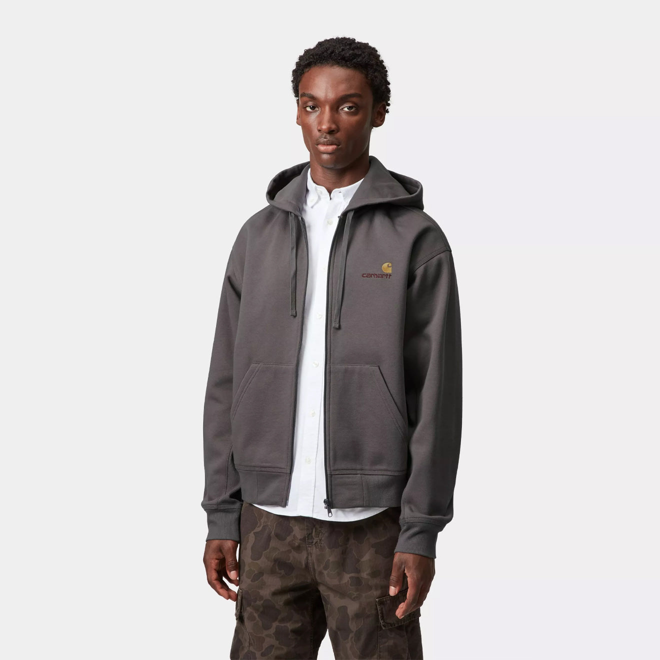 Carhartt WIP Hooded American Script Jacket Porphyry - The Sporting Lodge