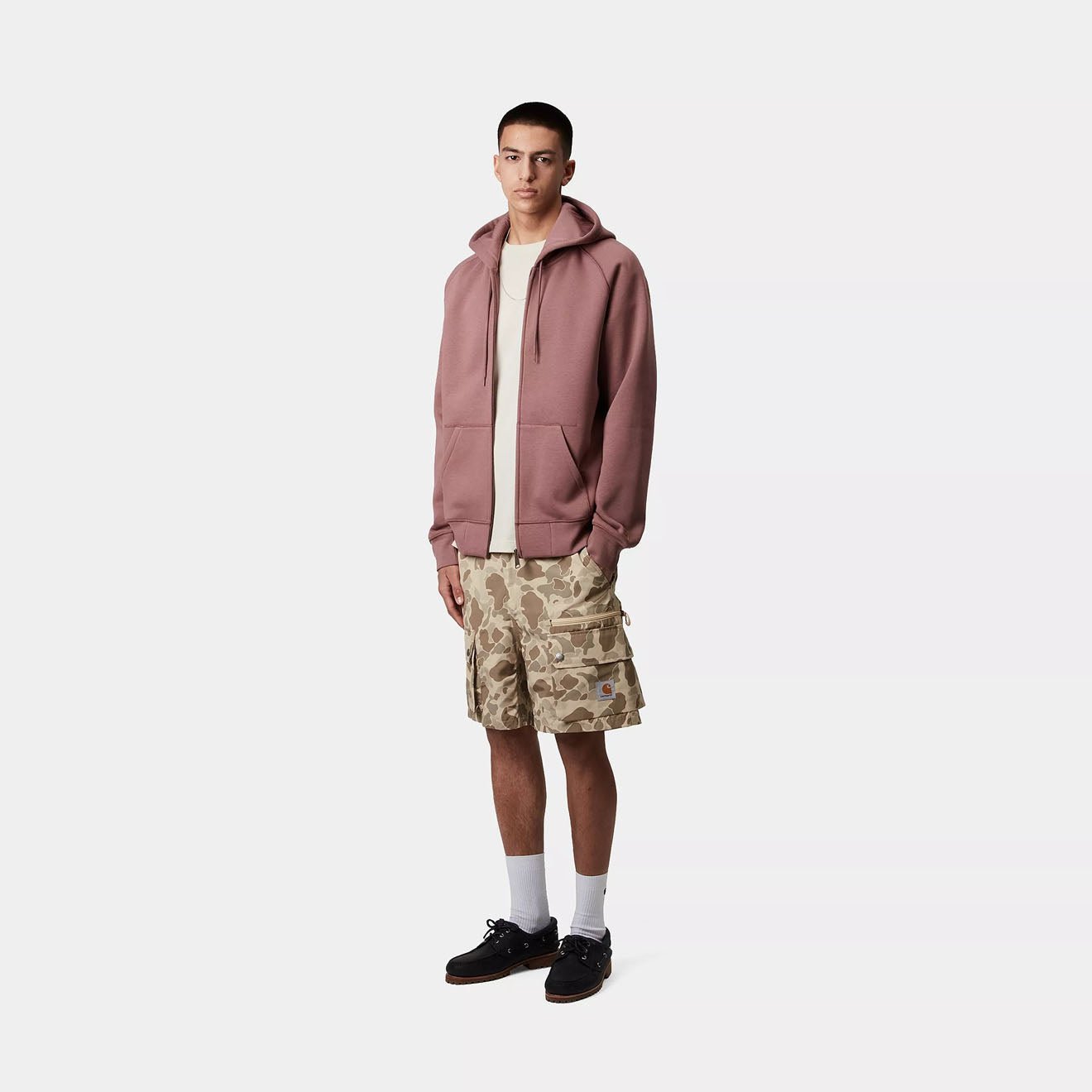 Carhartt WIP Hooded Chase Jacket Dusky Pink / Gold - The Sporting Lodge