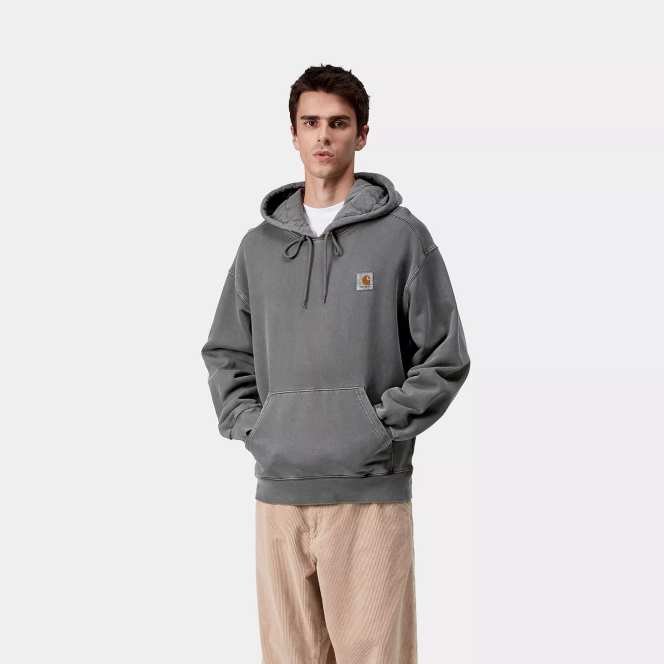 Carhartt WIP Hooded Vista Sweat Black Garment Dyed - The Sporting Lodge