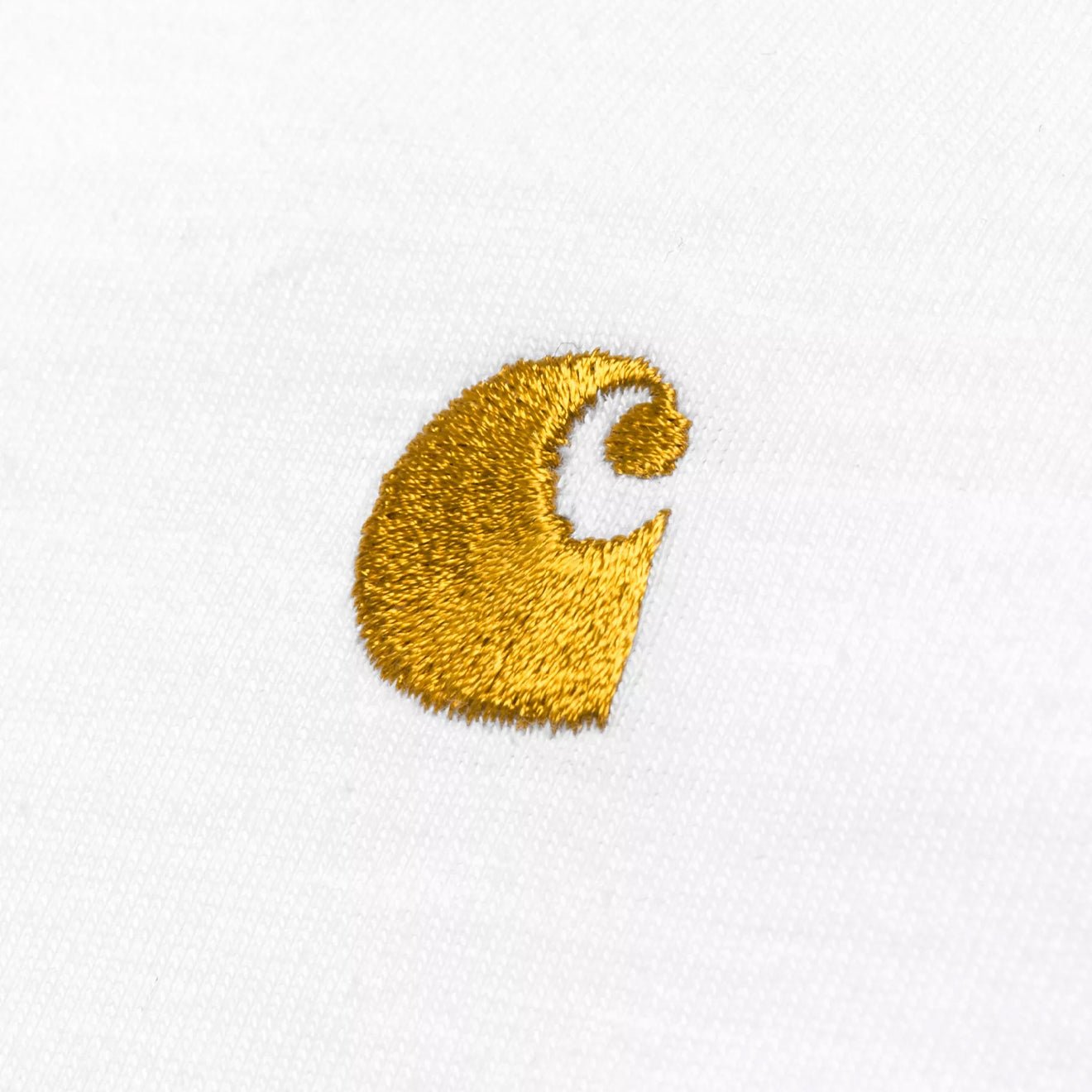 Carhartt WIP L/S Chase T-Shirt White / Gold - The Sporting Lodge
