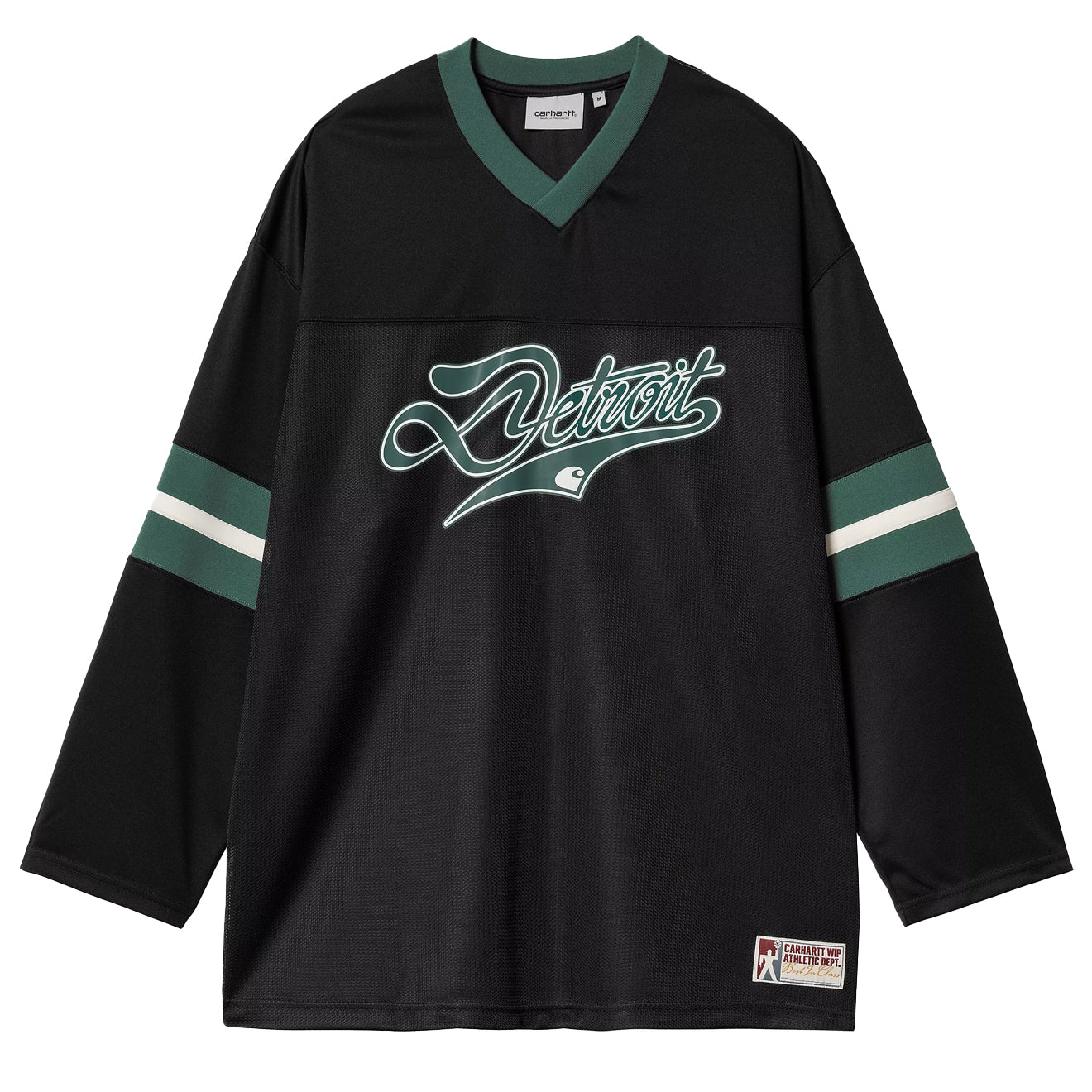 Carhartt WIP L/S Detroit Mesh T-Shirt Black / Conifer / Wax - The Sporting Lodge