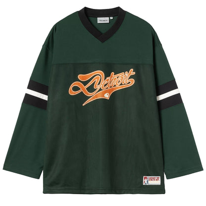 Carhartt WIP L/S Detroit Mesh T-Shirt Conifer / Black / Wax - The Sporting Lodge
